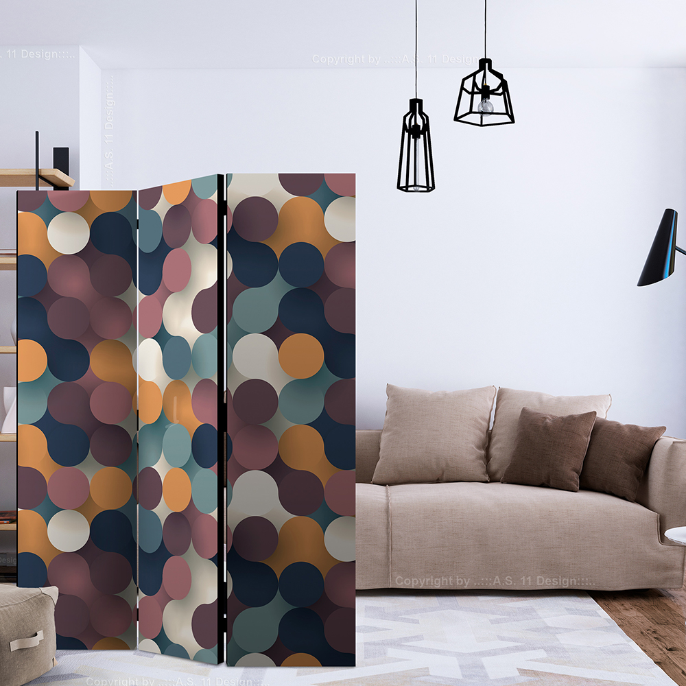 Rumsavdelare Skärmvägg Arkiio Colourful Particles 135x172 cm