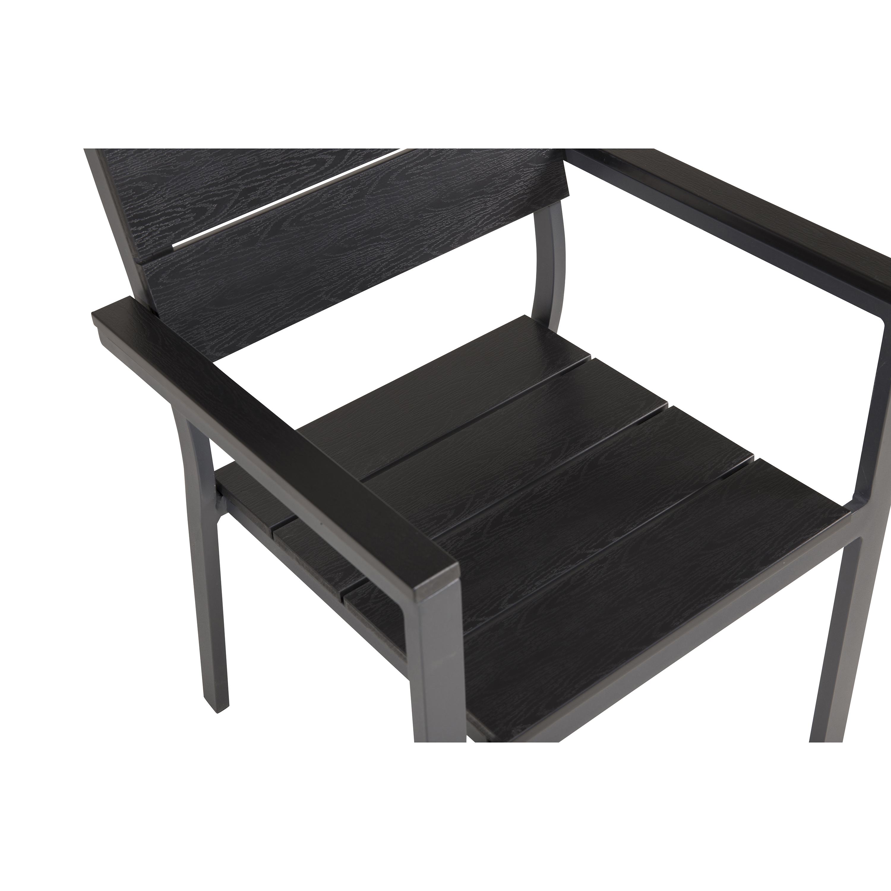 Levels Chair (stackable) - Black Alu / Black Aintwood Svart