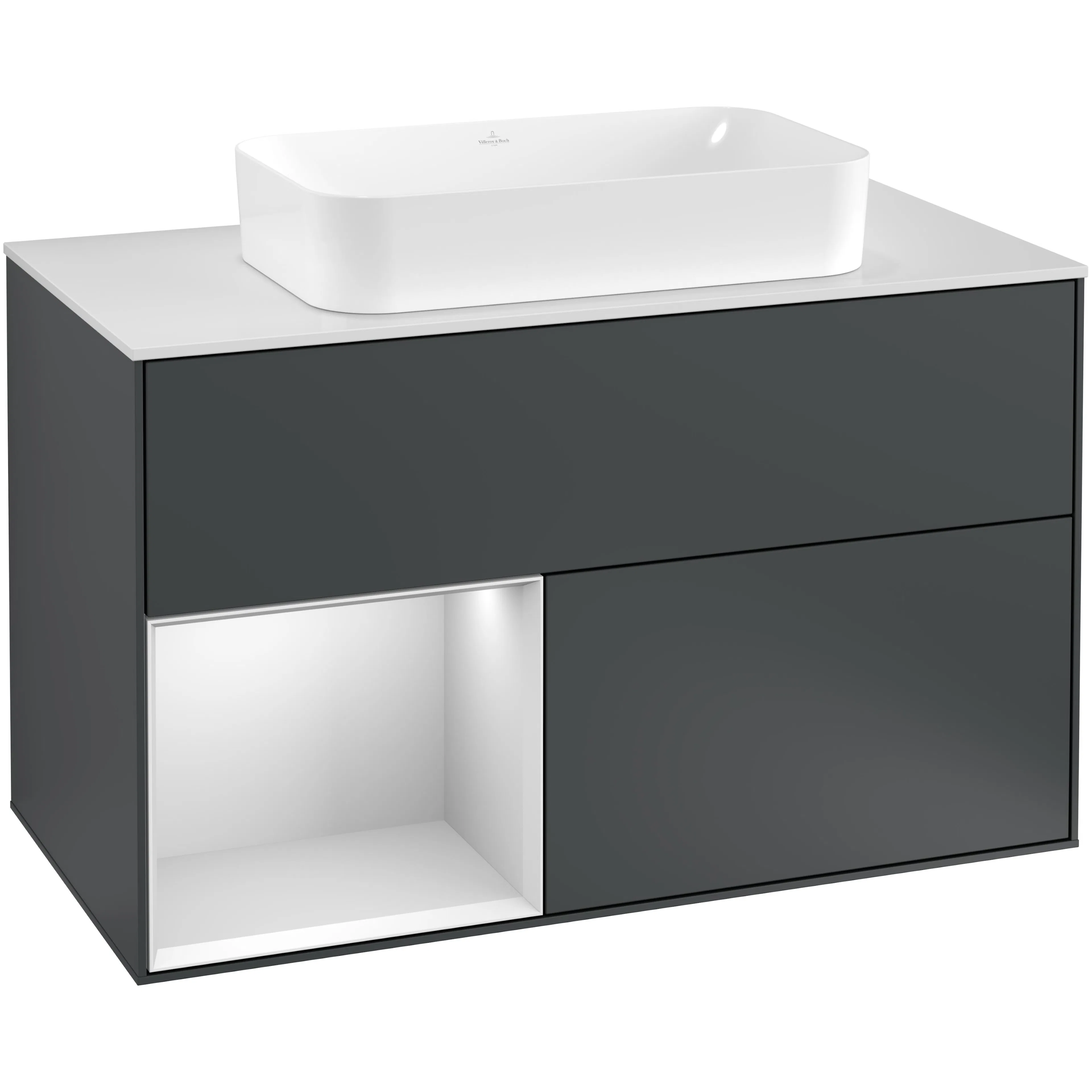 Tvättställsskåp Villeroy & Boch Finion med 2 Lådor Hylla och Bänkskiva för Fristående Tvättställ