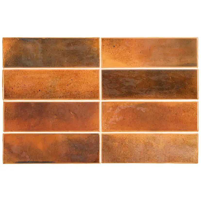 Kakel Lhådös Hanoi Burnt Red 6,5x20 cm