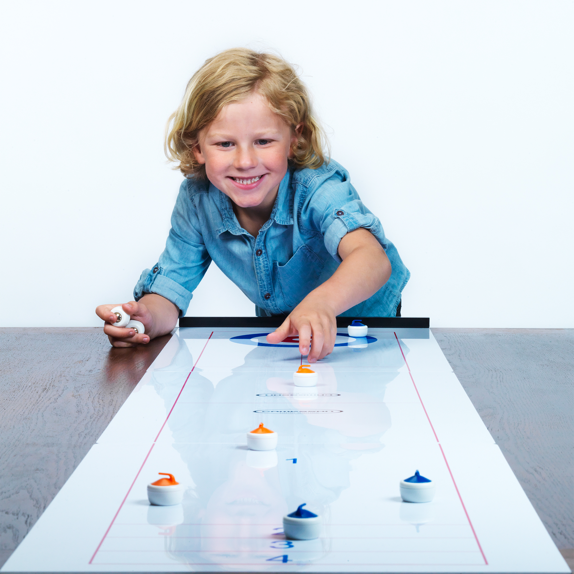 Bordsspel Gamesson Curling & Shuffleboard med Stenar
