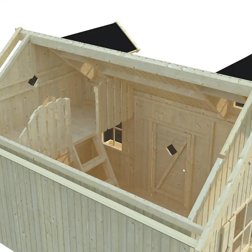 Lekstuga Palmako Marie 5,5 m² Trästuga med Loft