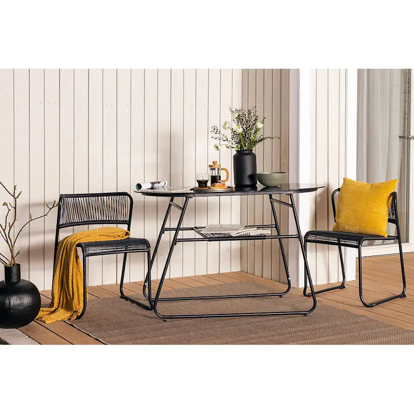 Caféset Comfort Garden Lamborg 120 cm Oval med 2 stolar