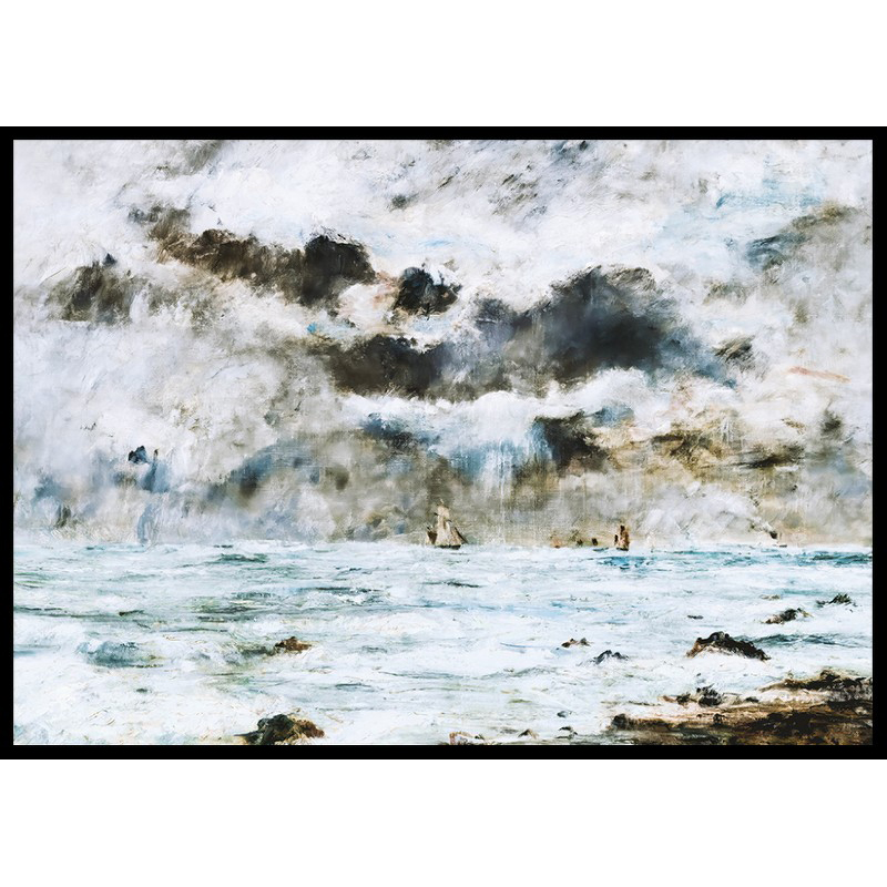 Poster Gallerix La Côte à Trouville By Eugène Louis Boudin