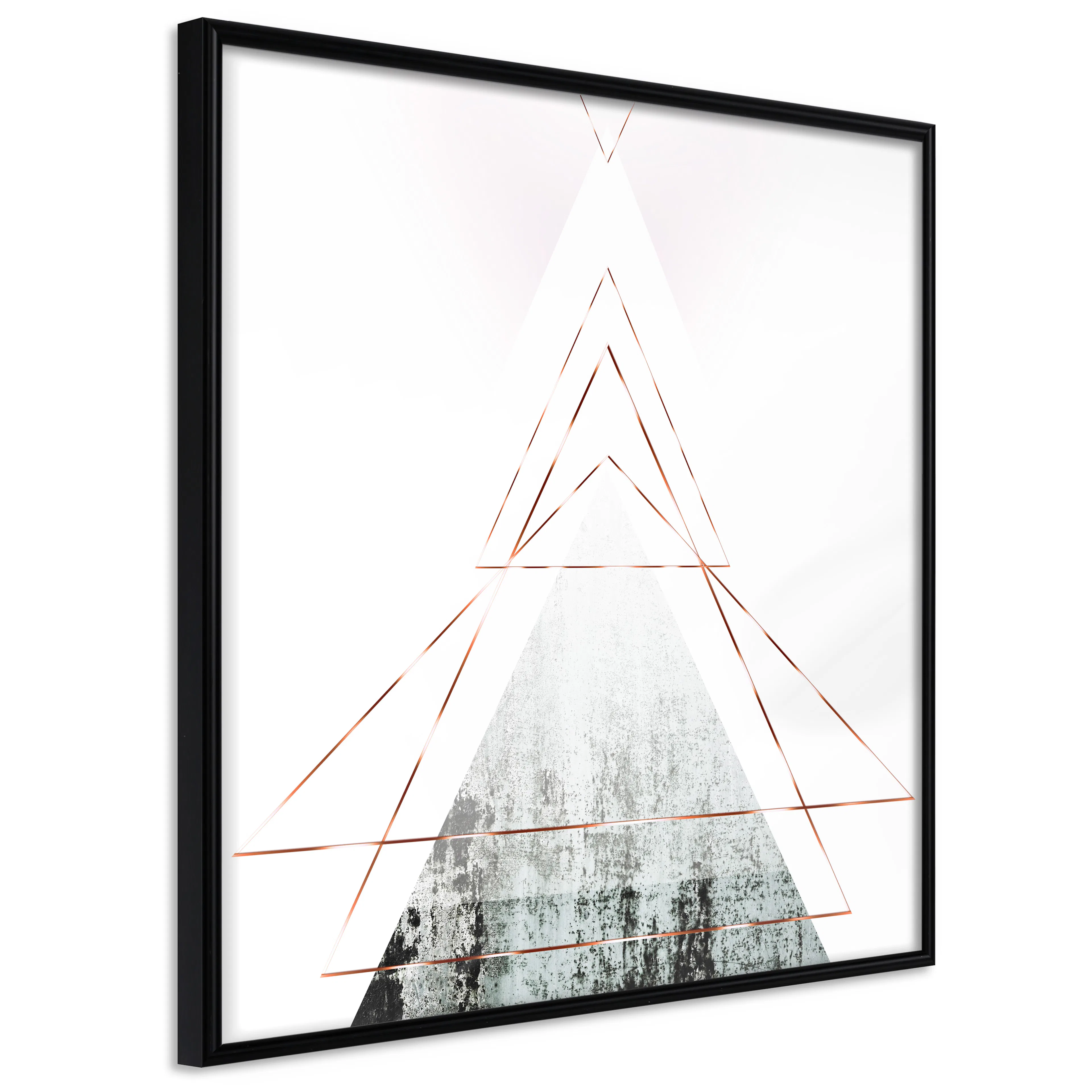 Affisch - Geometric Abstraction (Square) [Poster] 20x20 Svart ram, 20x20 cm