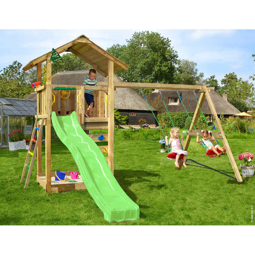 Jungle Gym Sierra lektorn komplett inkl. gungmodul och grön Grön