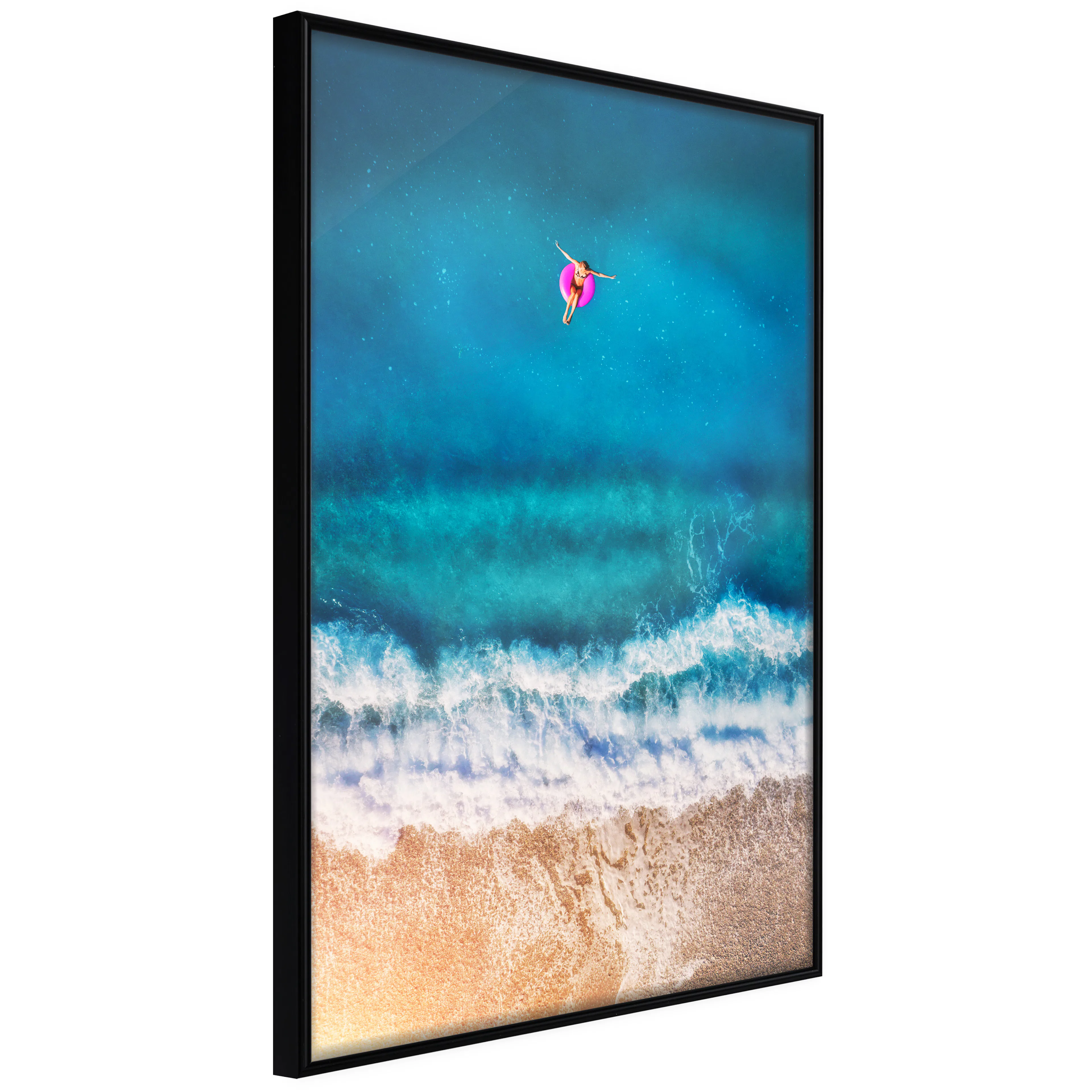 Affisch - Swimming In The Sea [Poster] 40x60 Svart ram, 40x60 cm