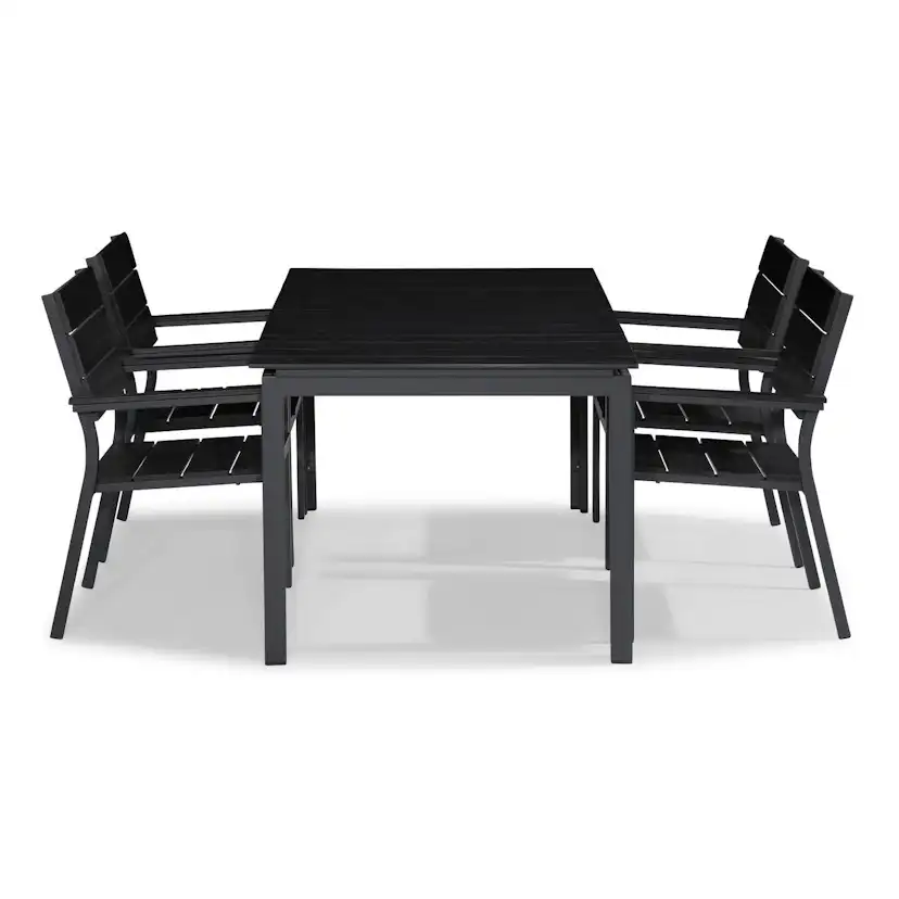Matgrupp Comfort Garden Tunis Matgrupp Utomhus 150x90 med 4 Stapelstolar