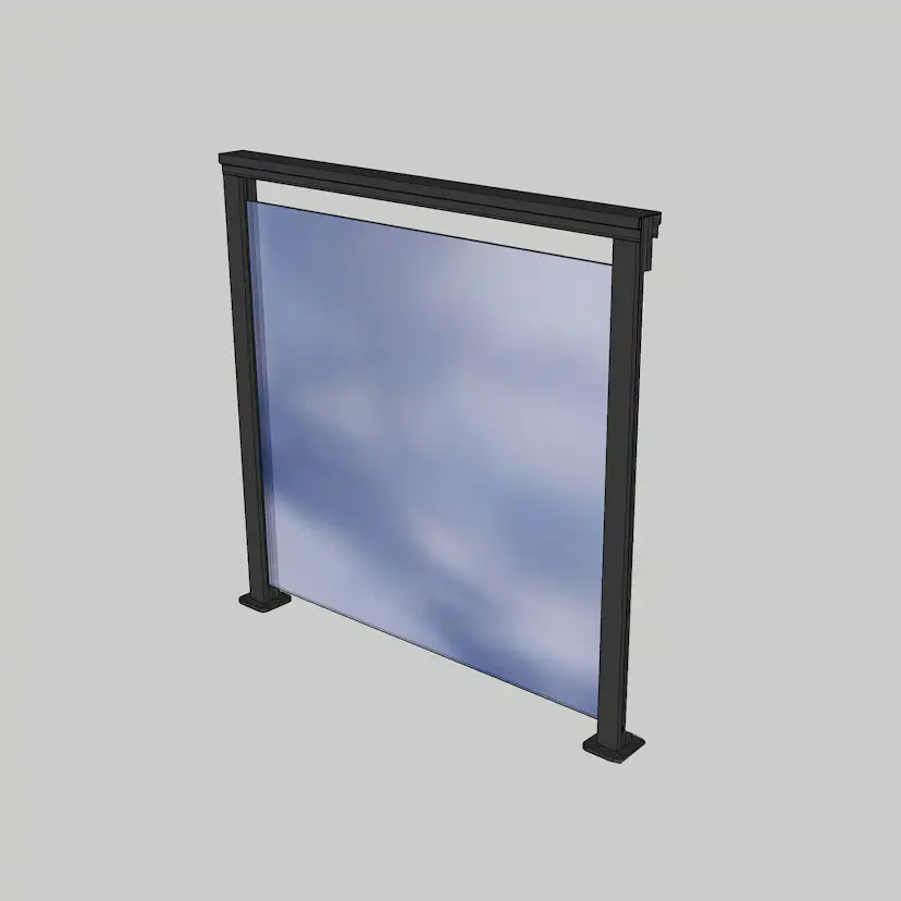 Glasräcke Novoroom Komplett Sektion A-M