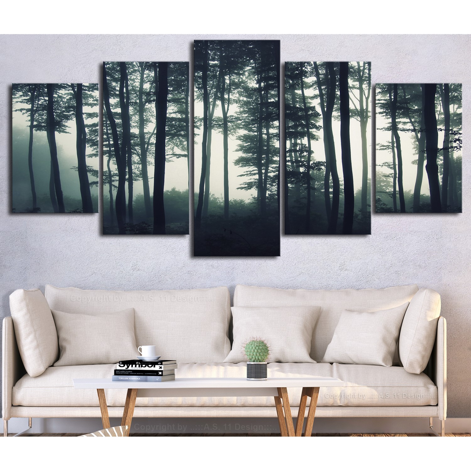 Tavla Arkiio Dark Forest Wide 5 delar
