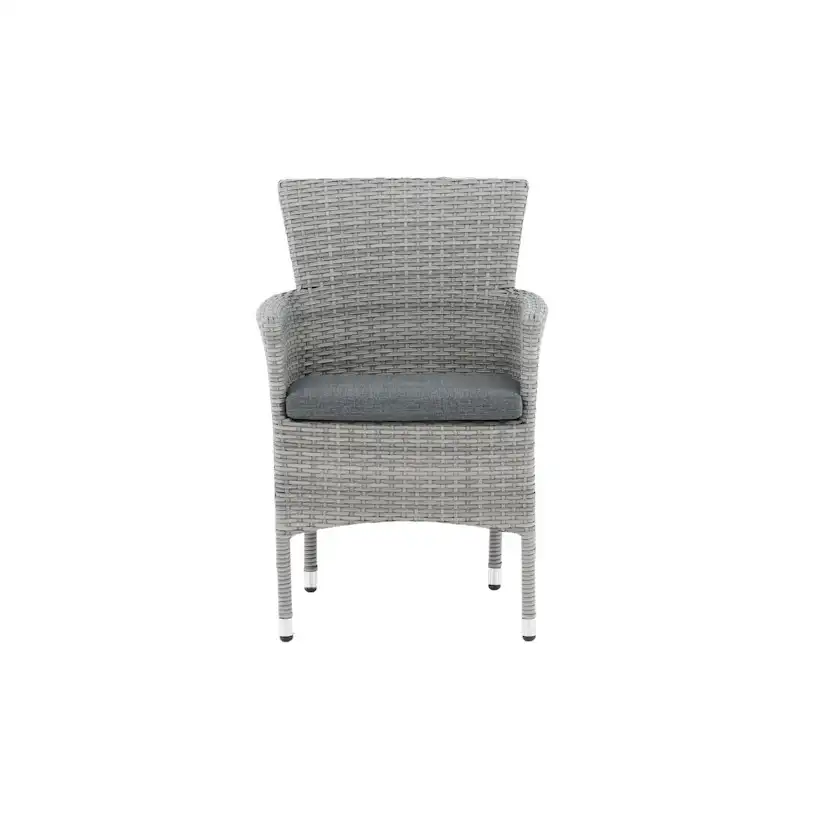 Malina Diningchair 2-pack Alumnium - Grey / Wicker Grå
