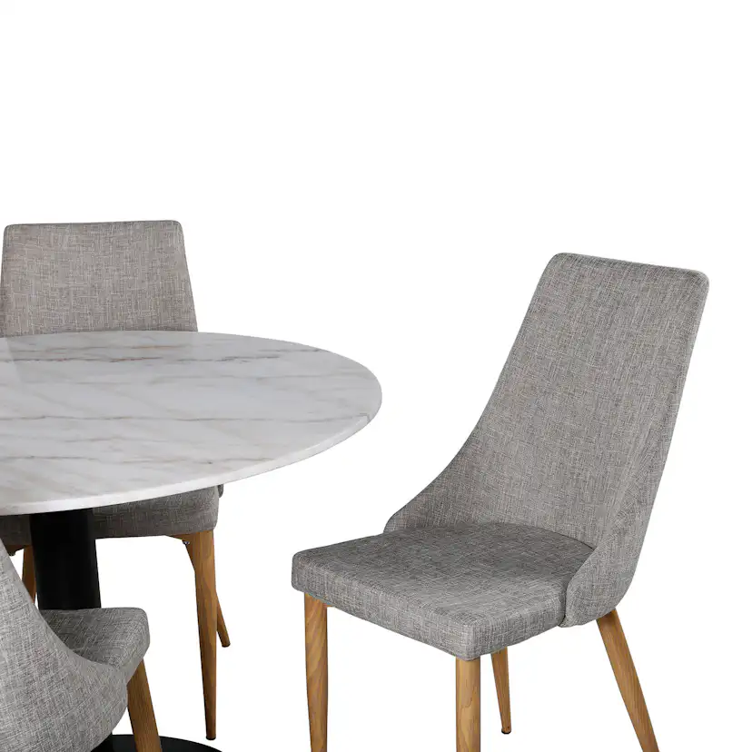 Matgrupp Venture Home Estelle med 4 Leone stolar