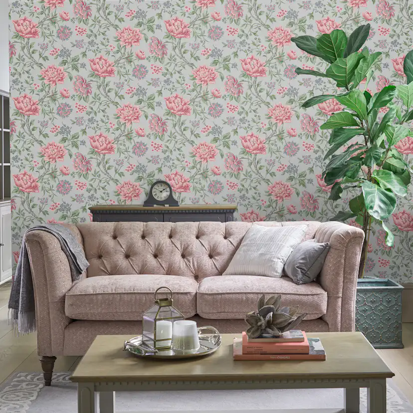 Tapet Laura Ashley Tapestry Floral Slate Gra