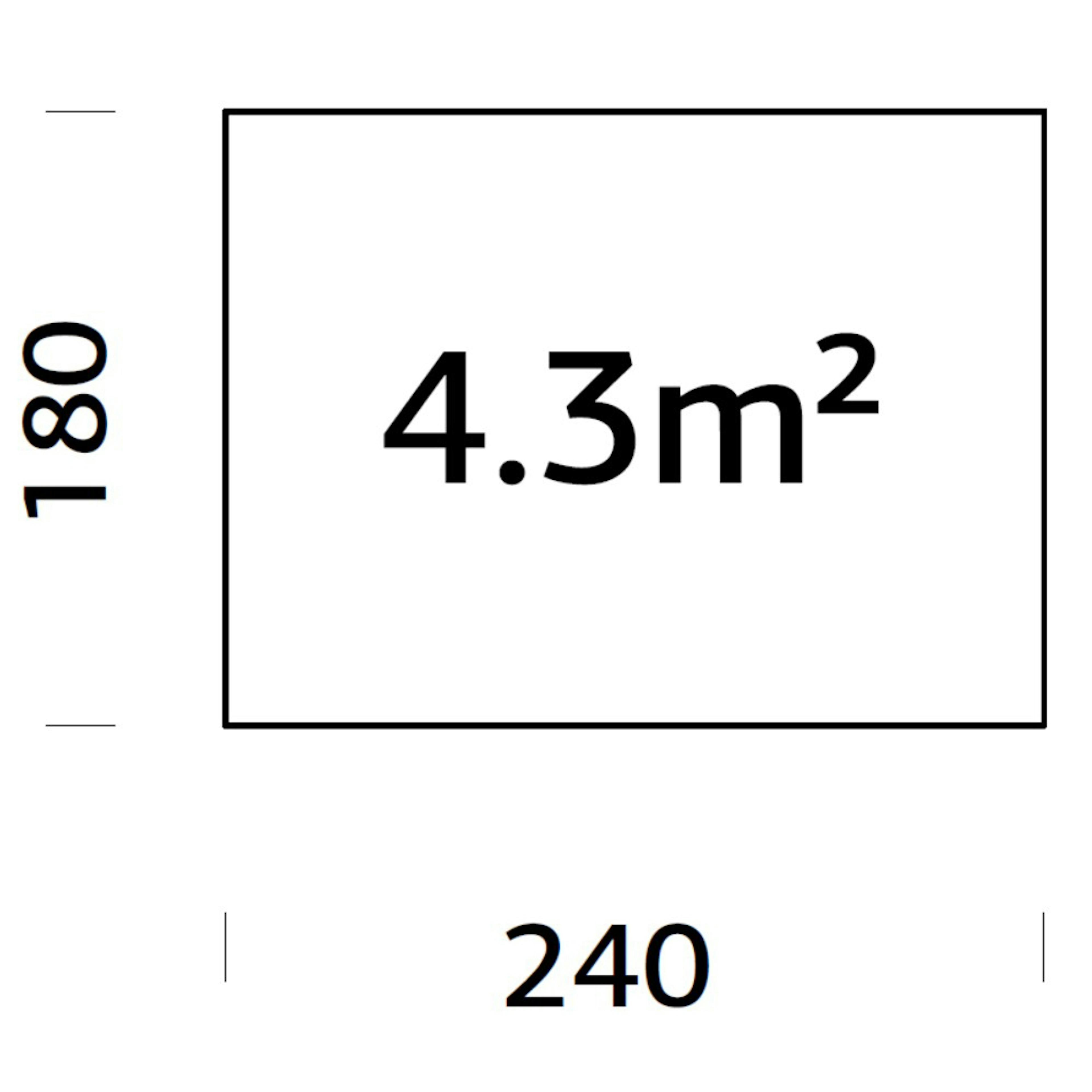 Träbalksgrund Palmako 2,4x1,8 m (inkl. LogFoot)