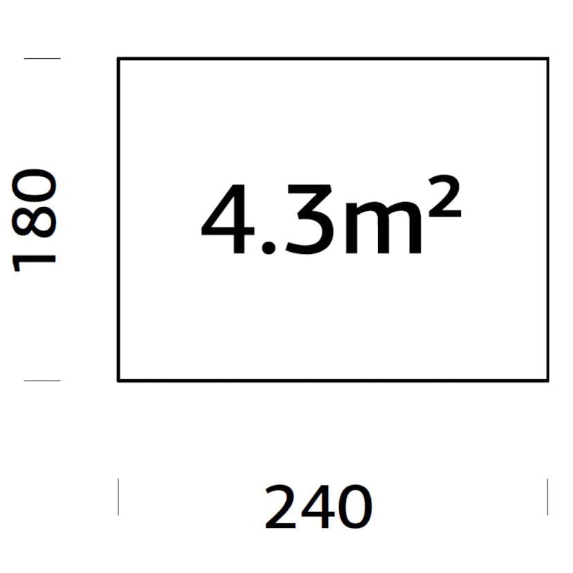Träbalksgrund Palmako 2,4x1,8 m (inkl. LogFoot)