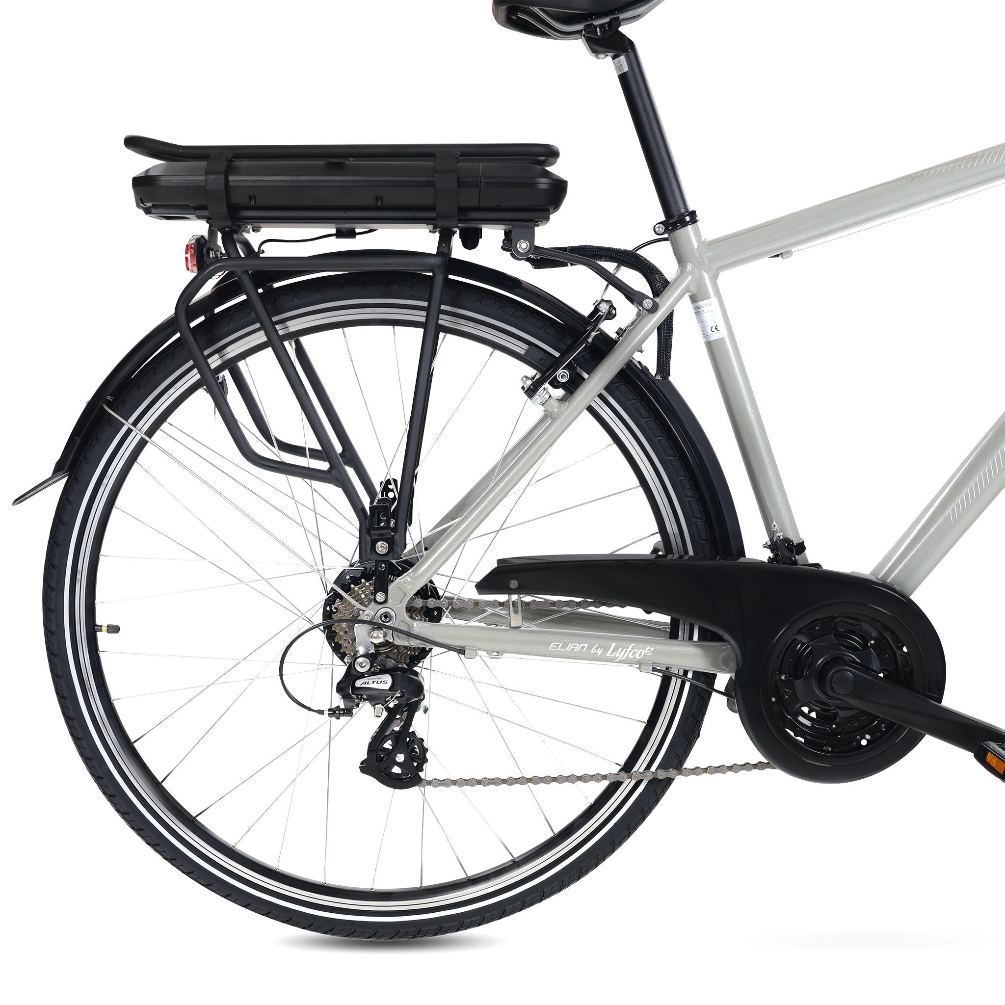 Elcykel Lyfco Herr 28" - Elian 10,4 Ah Silver