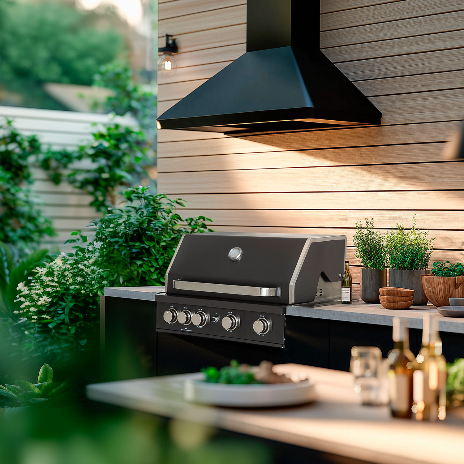 Inbyggnadsgrill Mustang Black Pearl 4
