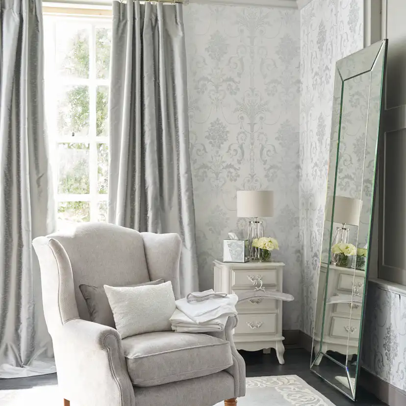 Tapet Laura Ashley Josette Metallic Silver