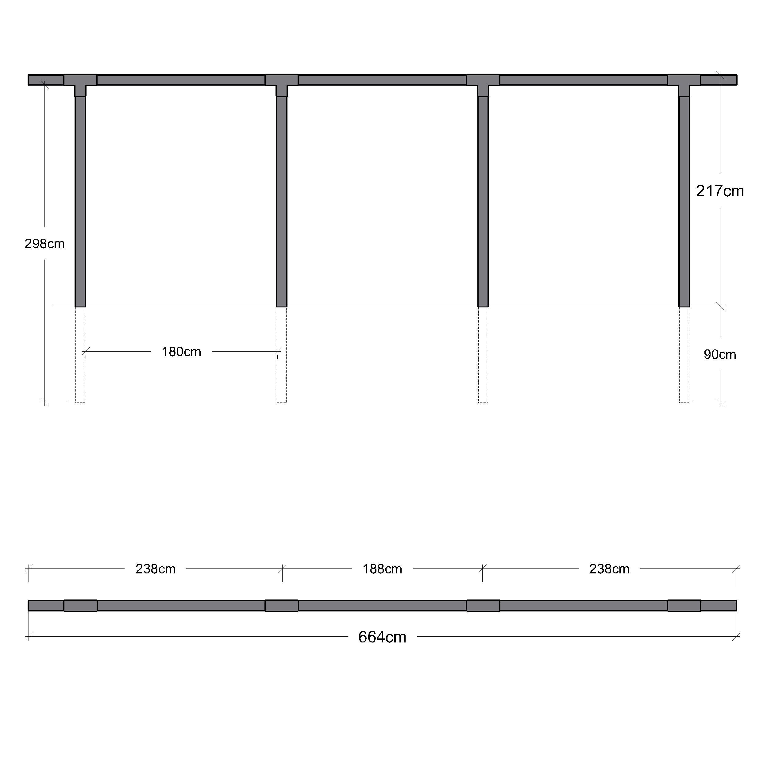 Pergola PLUS Cubic 3 Moduler
