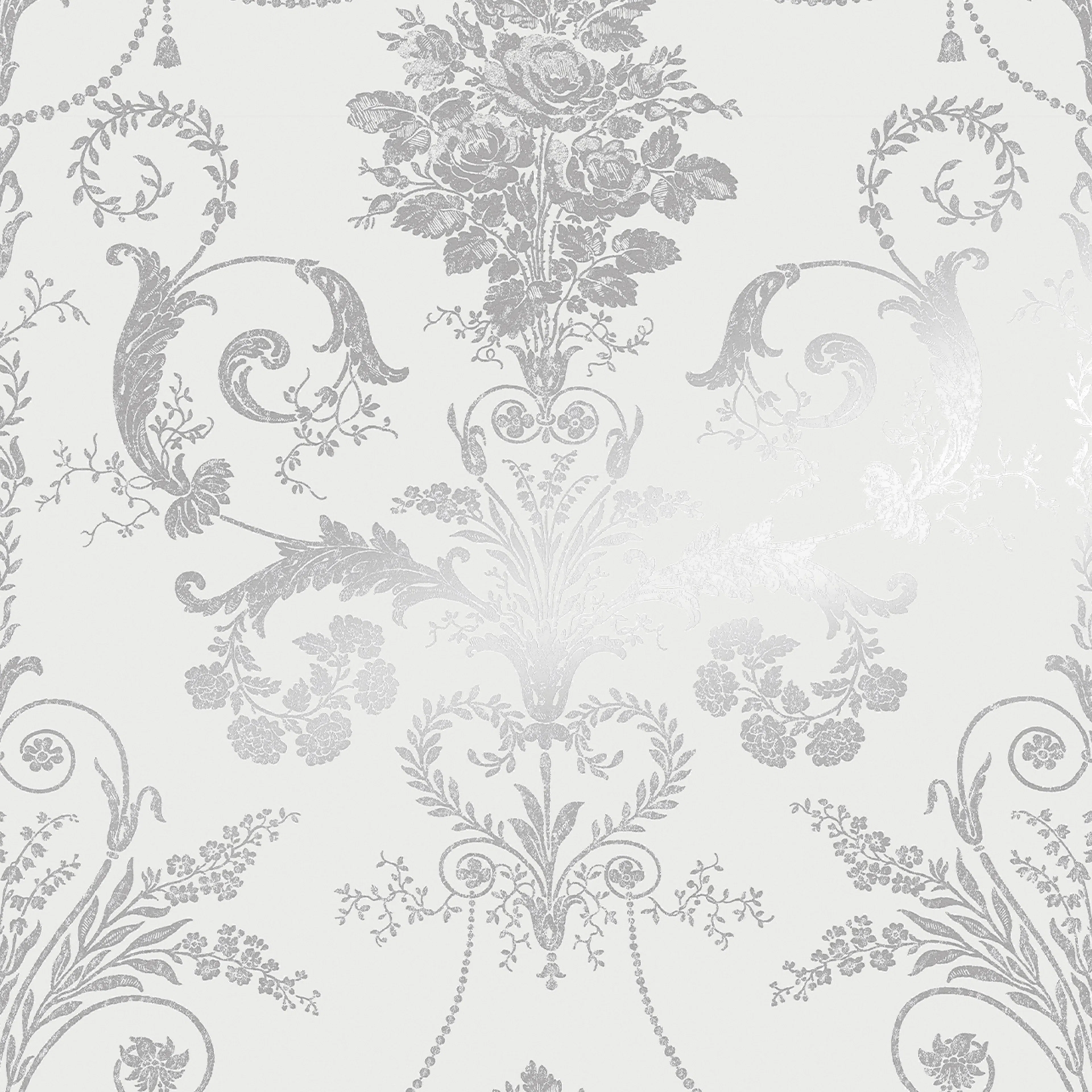 Tapet Laura Ashley Josette Metallic Silver
