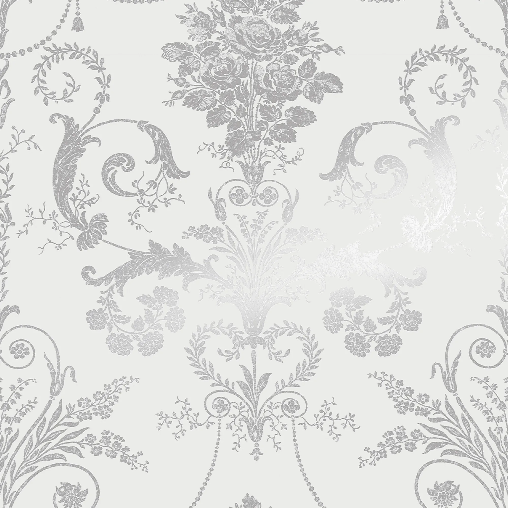 Tapet Laura Ashley Josette Metallic Silver