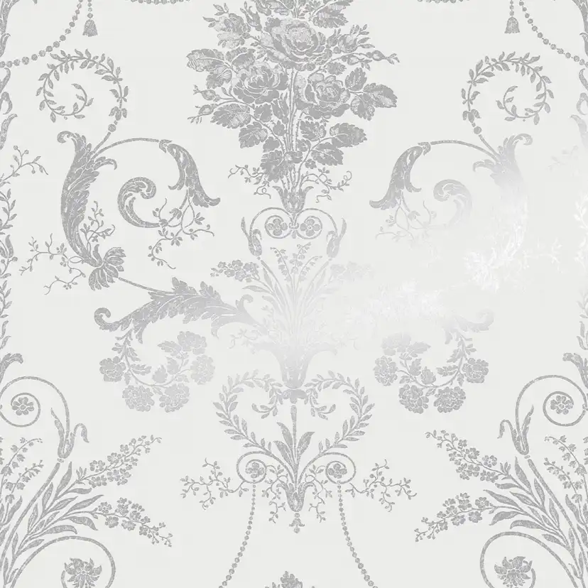 Tapet Laura Ashley Josette Metallic Silver