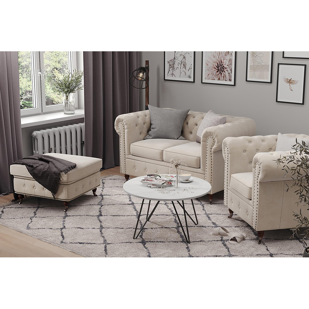 2-sitssoffa Manor House Chesterfield Deluxe Sammet