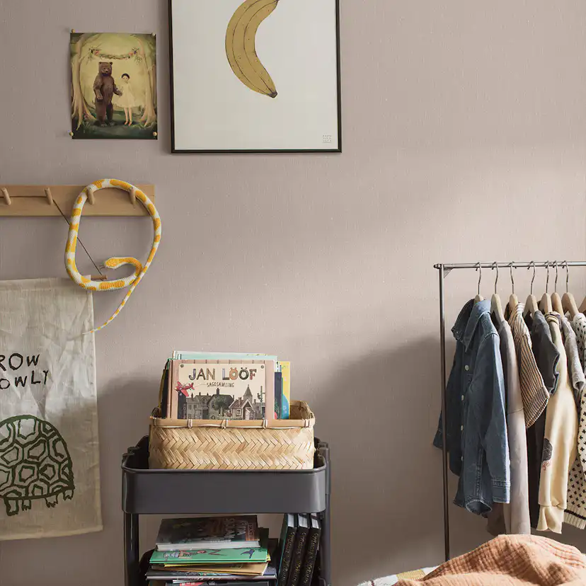 Tapet Boråstapeter Linen Soft Blush 4326 EasyUp, Enfärgad Rosa