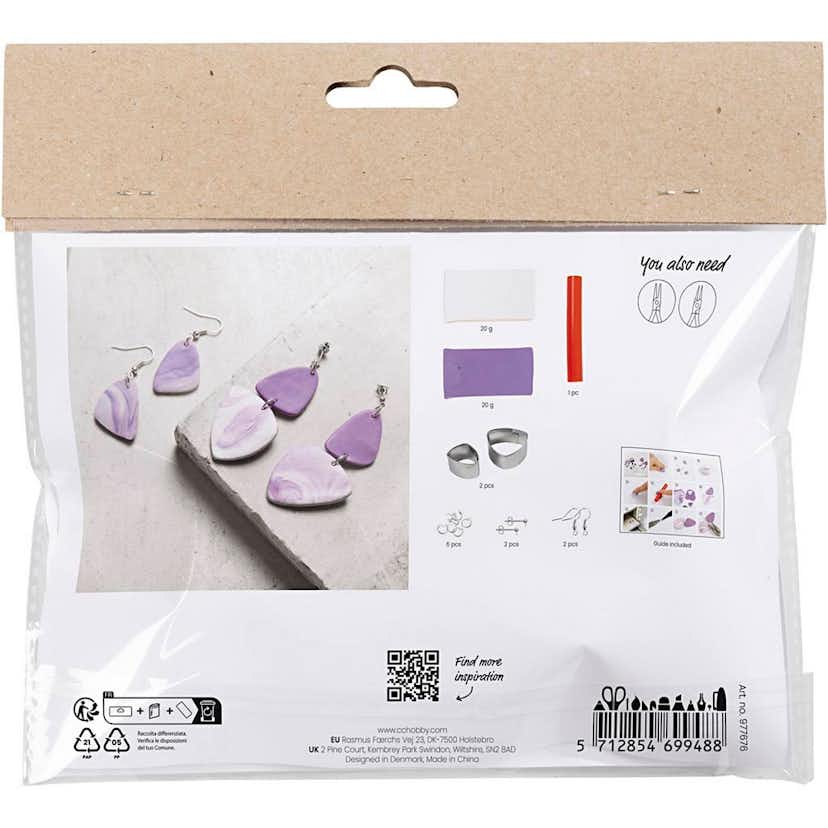 DIY-kit Creativ Company Smycken Marmorerade Örhängen