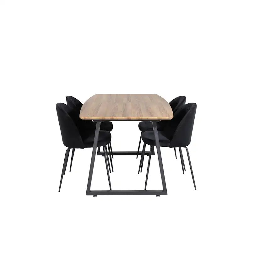 Matgrupp Venture Home Ina med 4 Wrigley Stolar Sammet