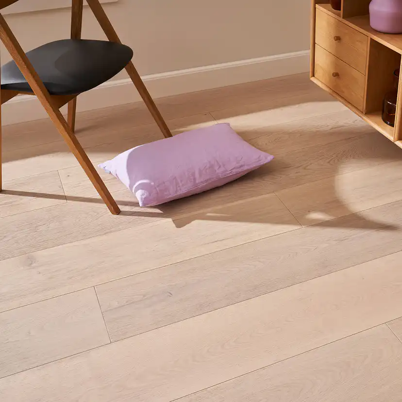 Parkettgolv Nordic Floor Grand Country Ek Vit Mattlack 1-Stav