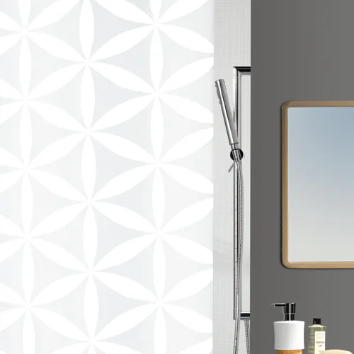 Duschdraperi Spirella Rania white 180x200