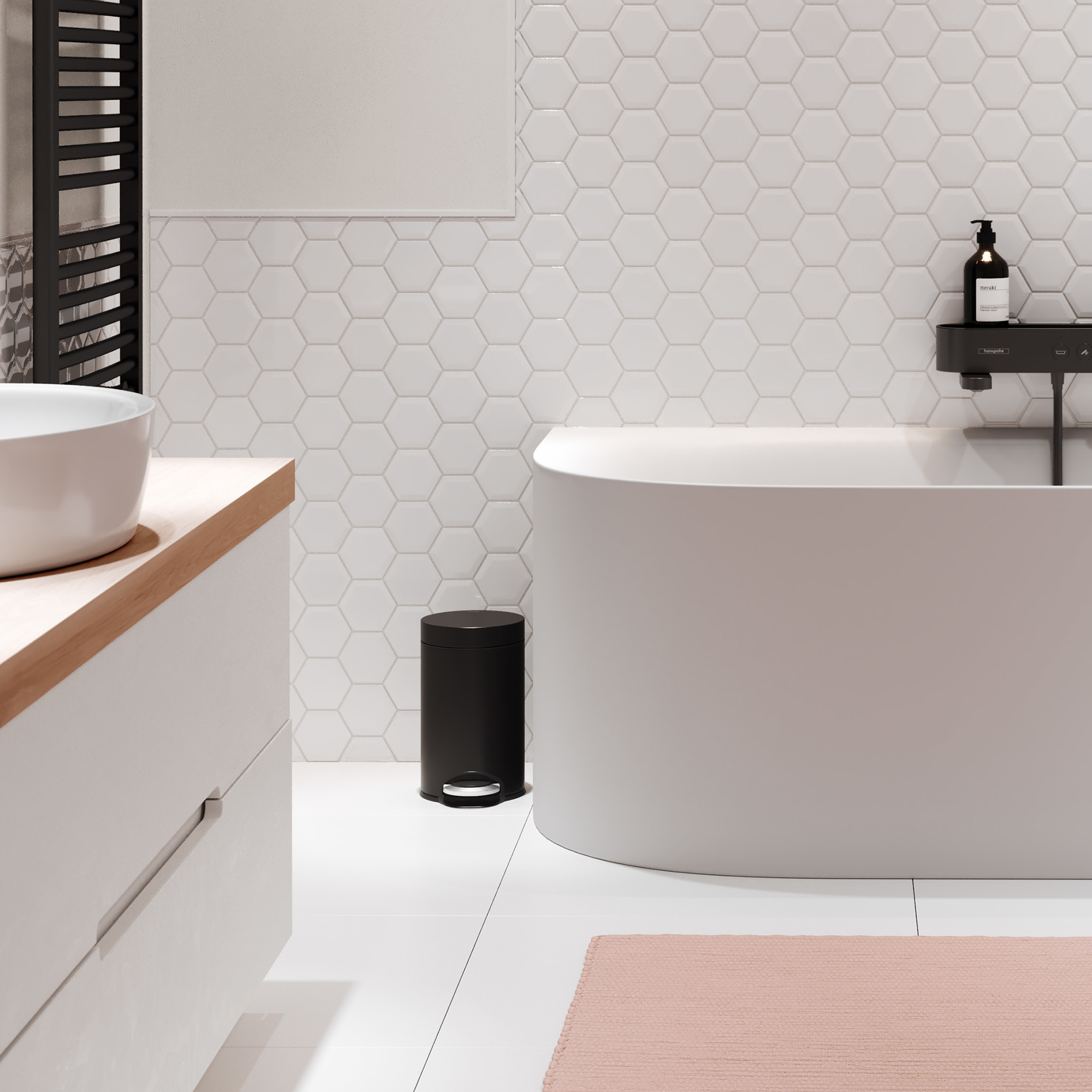 Takduschset Hansgrohe Croma Select S 280 Air 1jet Showerpipe med Badkarsblandare