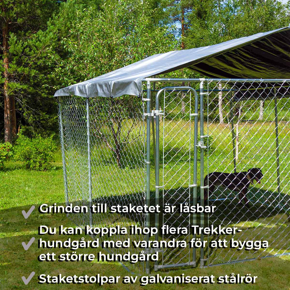 Hundgård Trekker Med Tak