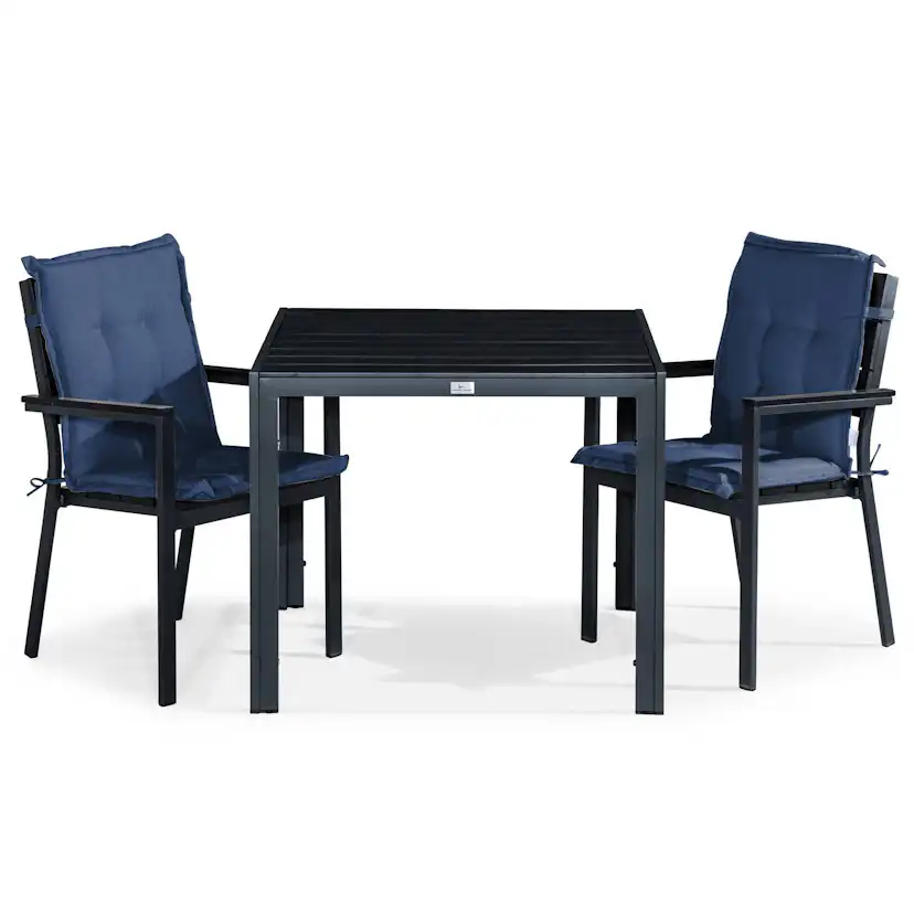 Matgrupp Comfort Garden Tunis Matgrupp Utomhus 90x90 med 2 Stapelstolar m Dyna