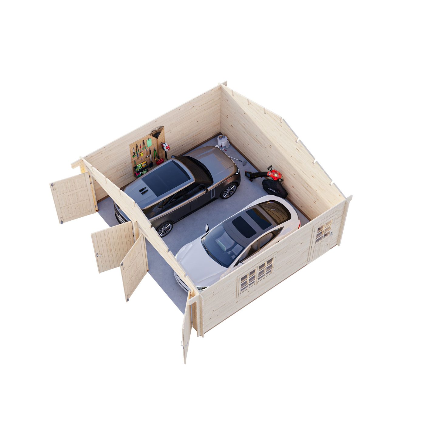 Garage Palmako Roger 28,4 m2 med Slagport