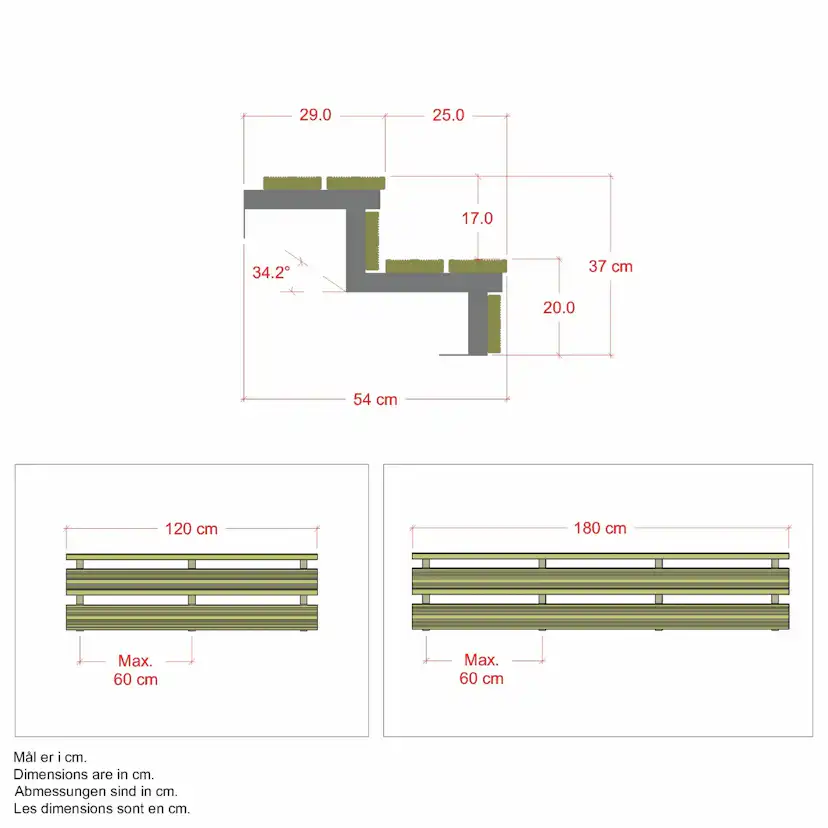 Terrasstrappa PLUS 34,2-120 Grader 5464