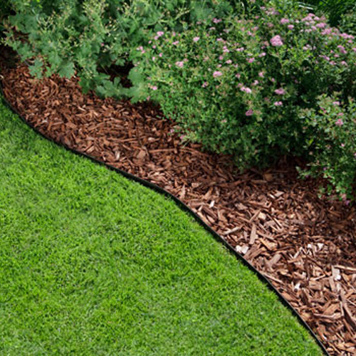 Trädgårdskant Hasselfors Garden 4x1000 mm Rabattkant Svartlackerad Plåt