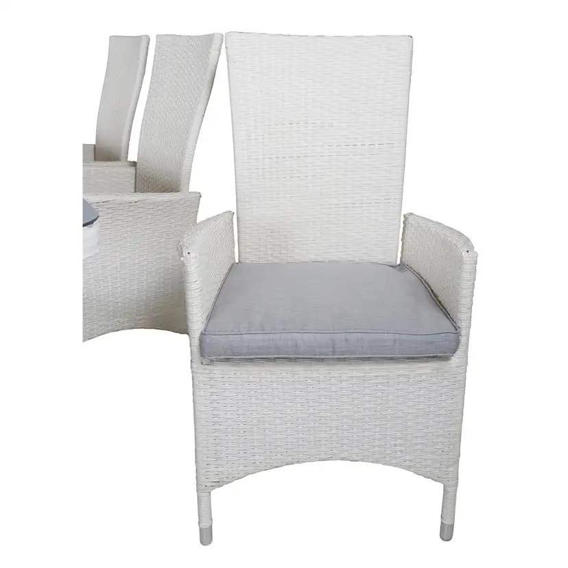 Matgrupp Utomhus Venture Home Virya 160x90 cm med 6 Padova ReclinerUtefåtöljer
