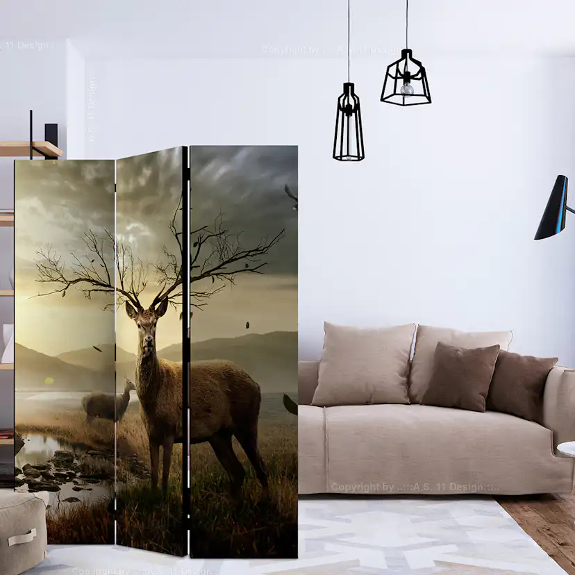 Rumsavdelare Arkiio Deers By Mountain Stream 135x172 cm