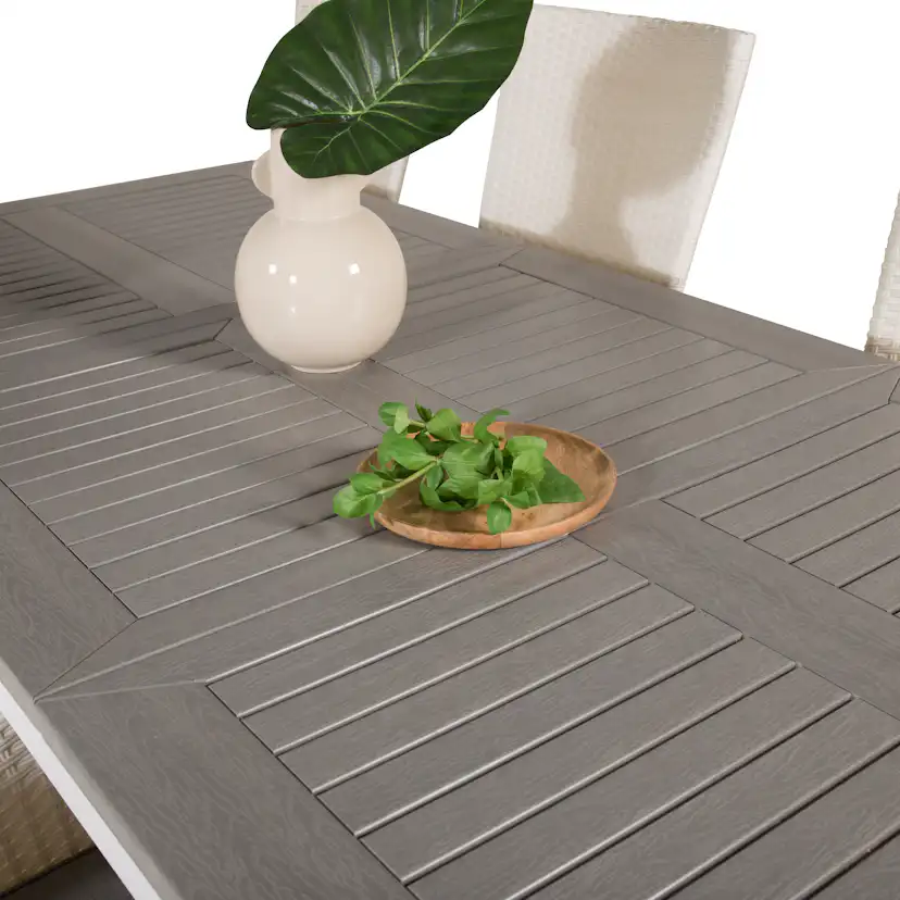Matgrupp Venture Home Aleyna 160/240 med 8 Pishi Matstolar
