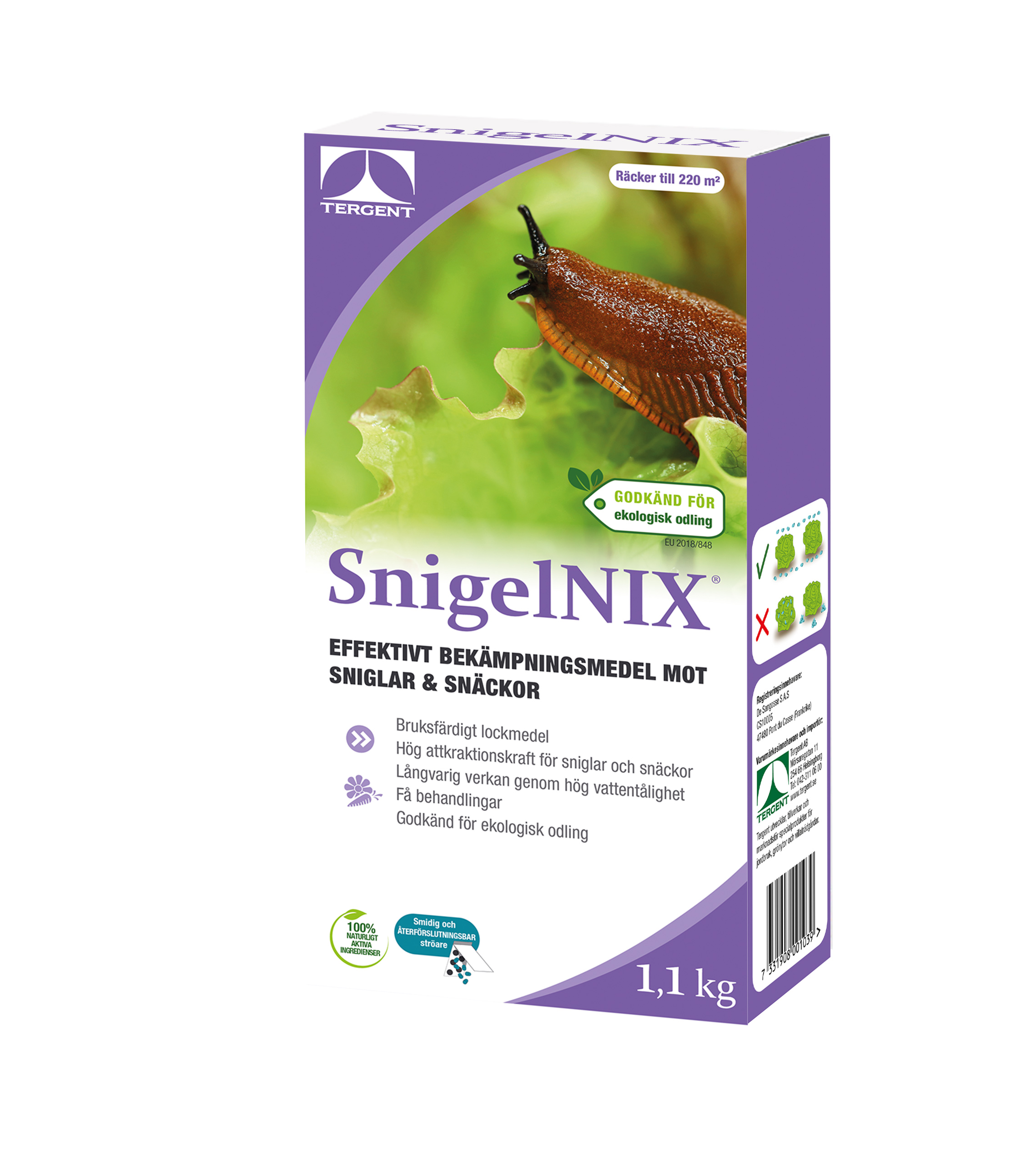 Snigelbekämpning Tergent SnigelNIX 1,1 kg