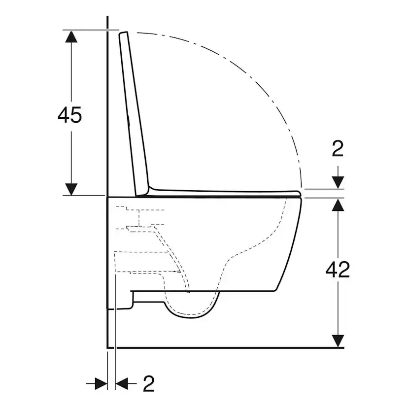 Vägghängd Toalettstol Geberit iCon Rimfree