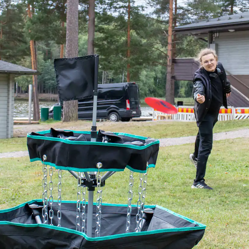 Frisbeegolfkorg Viking Discs Raid Basket Hopfällbart, Inkl. Väska