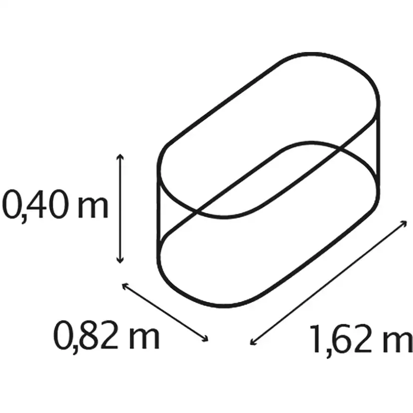 Odlingskant Vitavia Blomlåda Basic 401 Antracit för Utomhusbruk