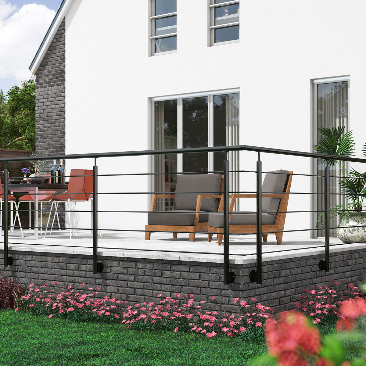 Räcke Dolle Clean Black Väggmonterat