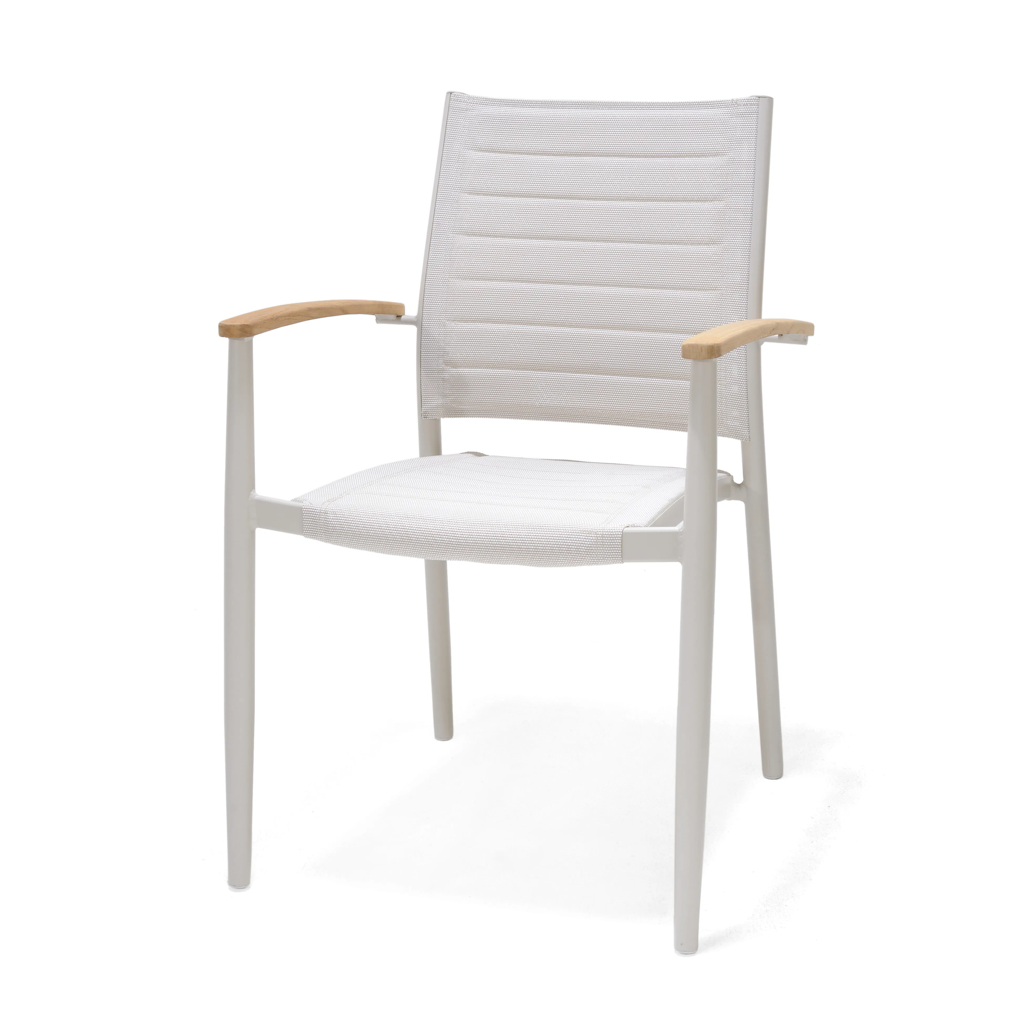 PORTALS Lite stacking armchair, light ALU / 4-pack Vit
