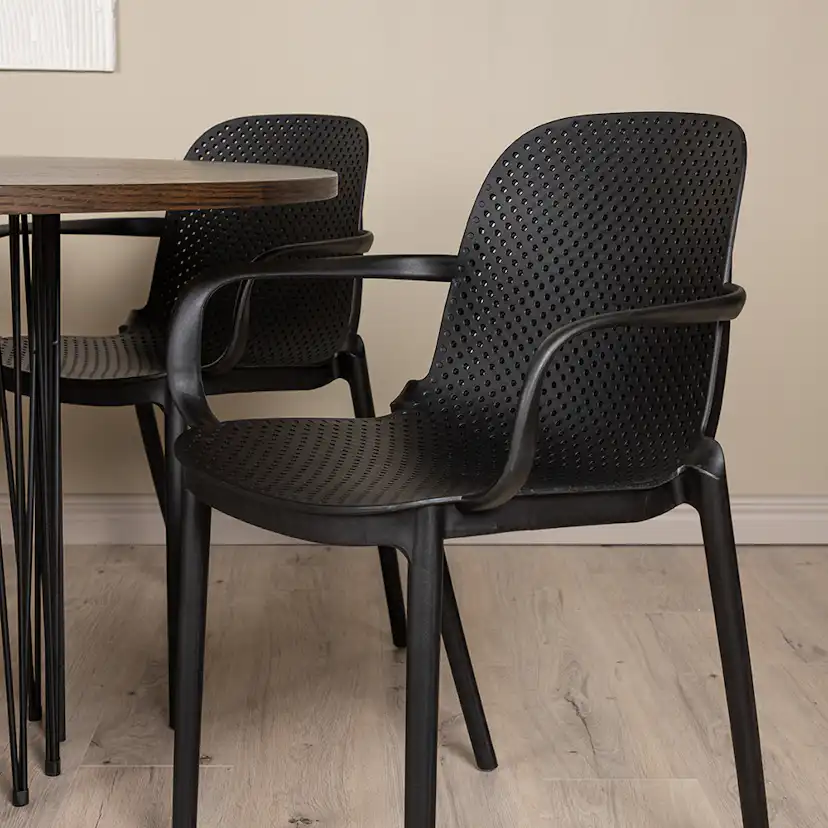 Matgrupp furniture/fashion Stone Rund med 4 Baltimore Stolar