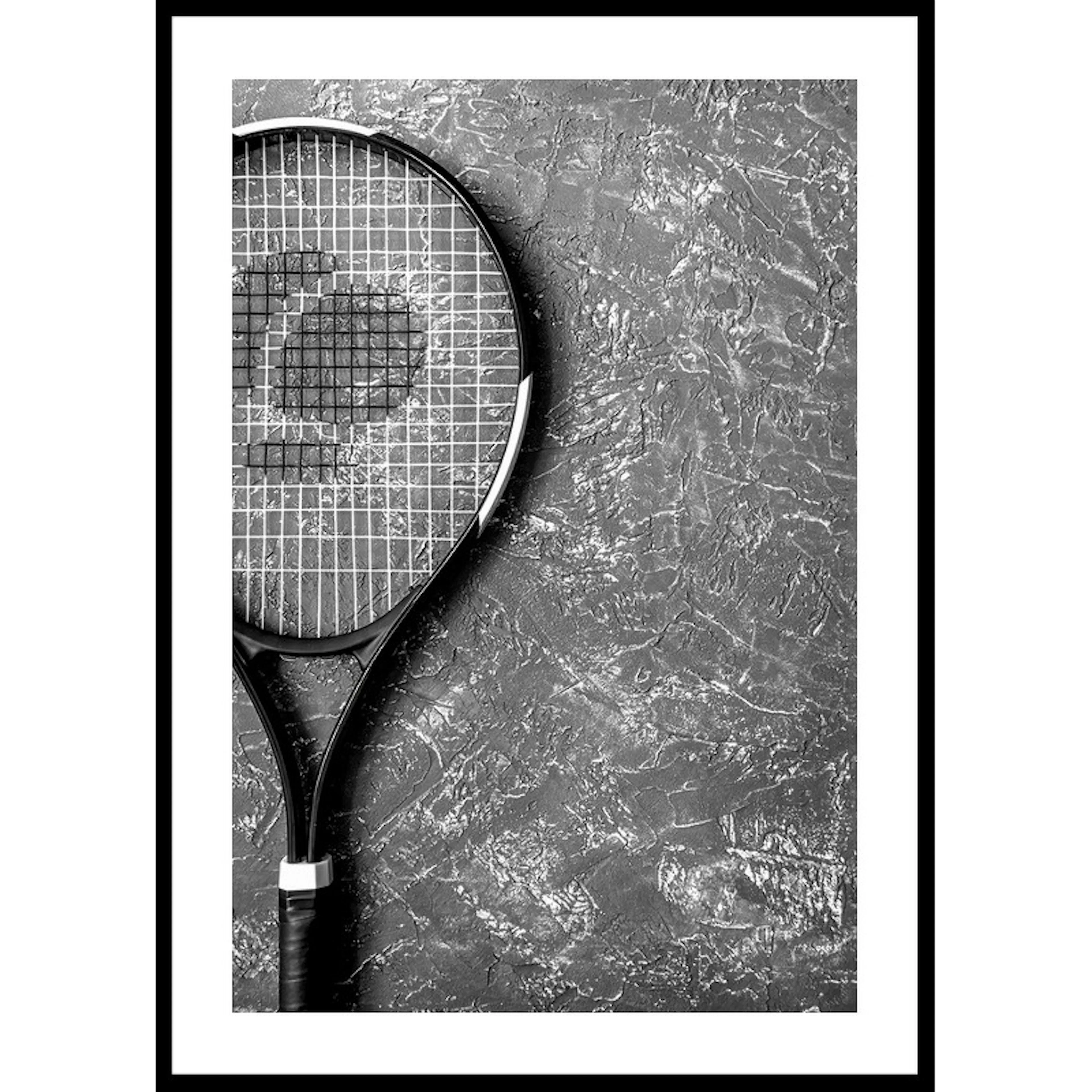 Tennis Racket B&W 30x40 30x40 cm