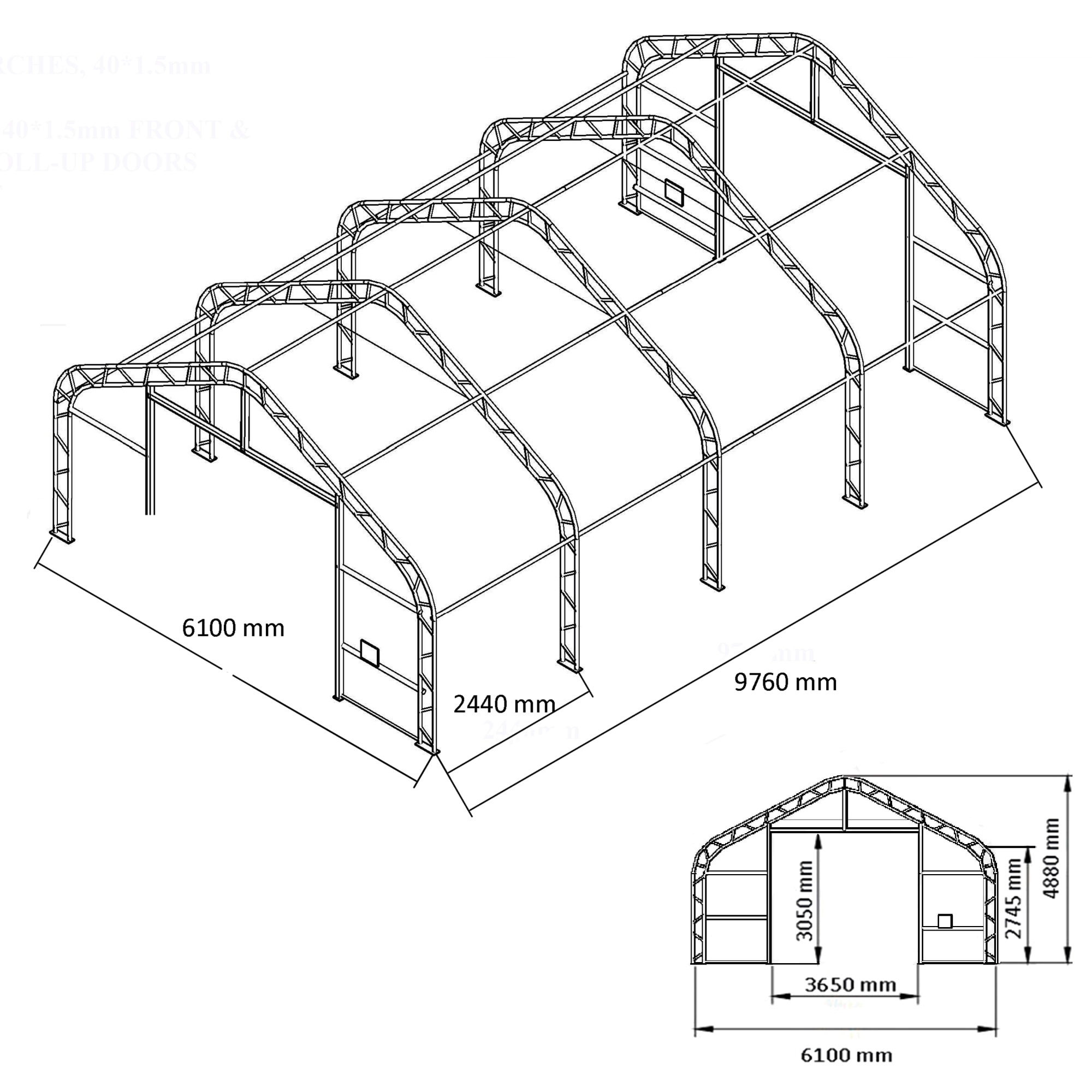 Tälthall Ranch Premium 6,1x9,76x4,88 m